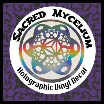 Sacred Mycelium Die-Cut Holographic Vinyl Decal